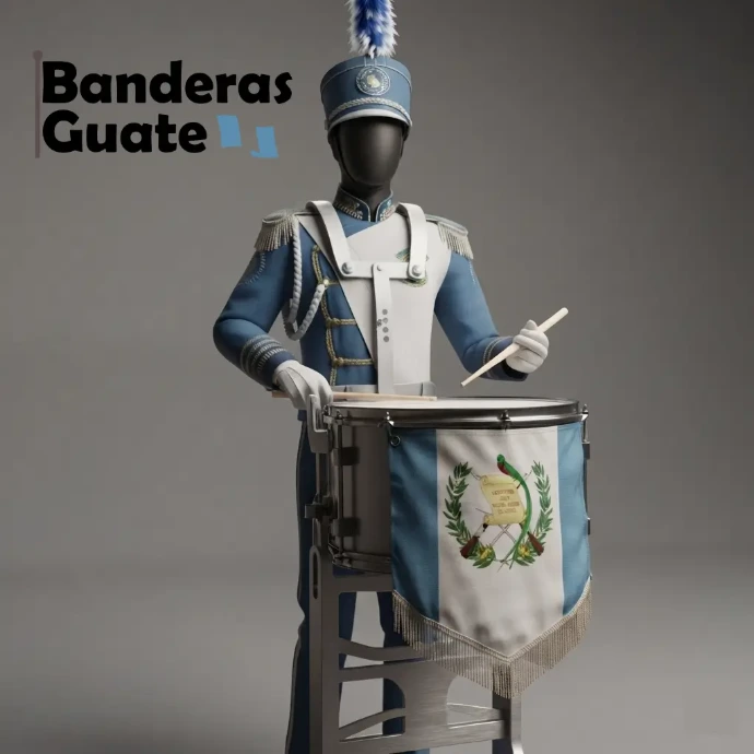 Estandarte para tambores de bandas de colegios