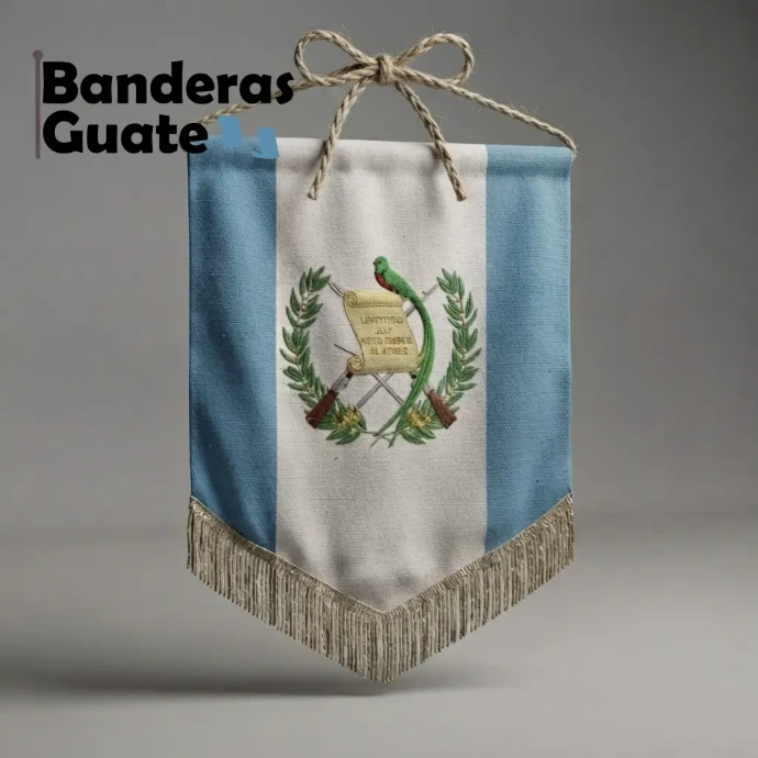 Estandarte para bandas de marcha de colegios en Guatemala