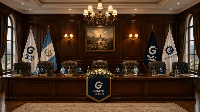 Mesas de Presídium y Directivos con Banderas Institucionales